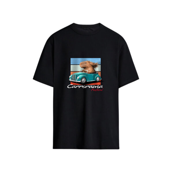 Camiseta Preta Capivara Carrorama